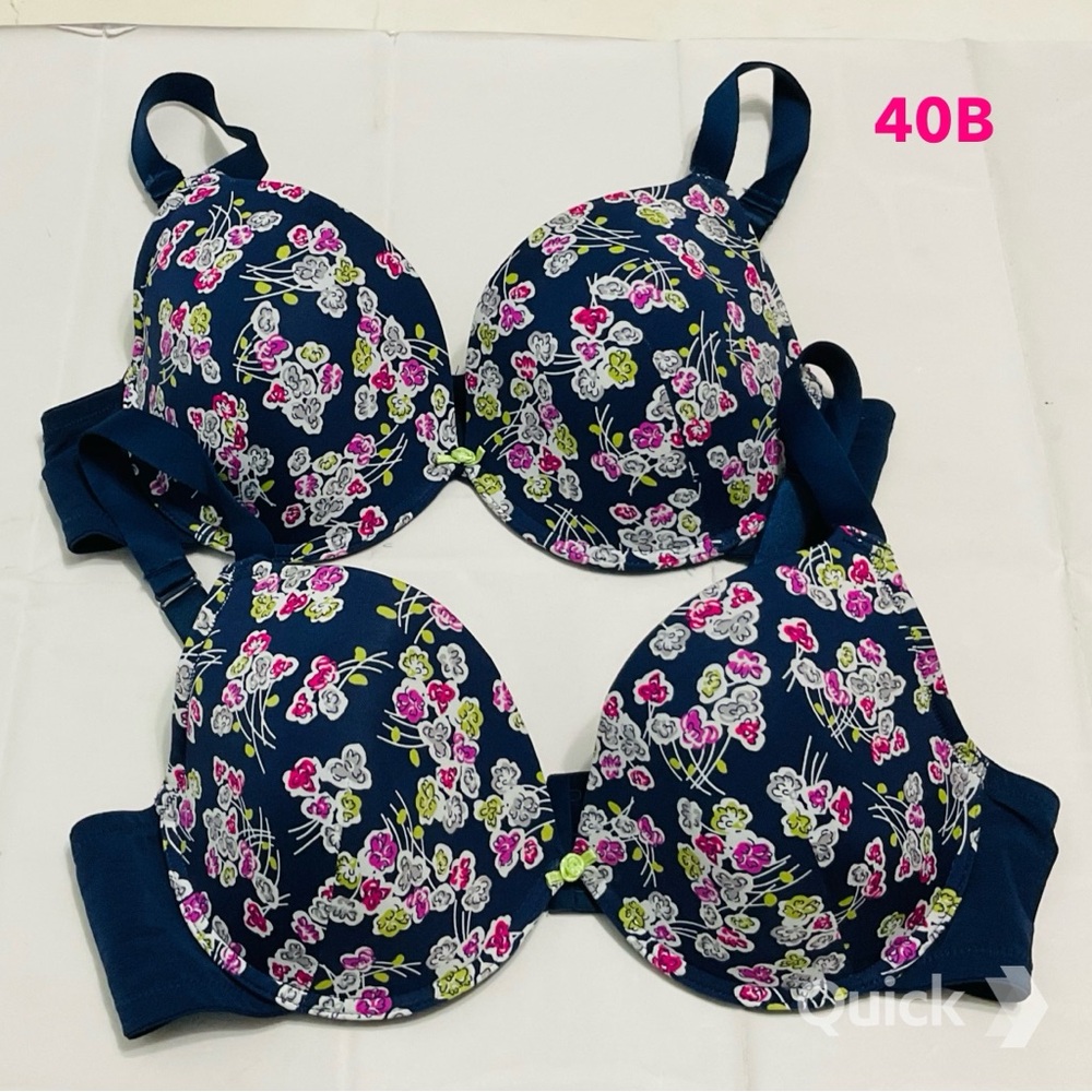 40B - New Next Navy Floral Women’s Bras - 2 pcs Set